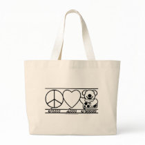 Peace Love and Puppets bags