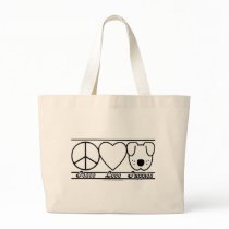Peace Love and Puppies bags
