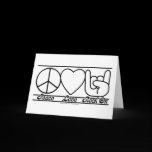 Peace Love and RockOn Card