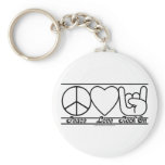 Peace Love and RockOn Key Chains