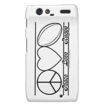 Peace Love and Rugby Droid RAZR Case