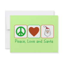 Peace, Love and Santa invitations by PeaceLoveAnd Peace, Love and Santa invitations