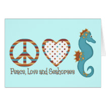 Peace, Love and Seahorses cards