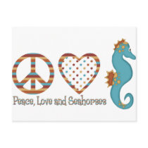 Peace, Love and Seahorses Postcards