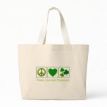 Peace, Love and Shamrocks bags