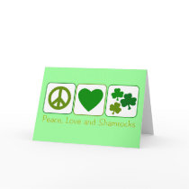 Peace, Love and Shamrocks cards