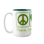 Peace, Love and Shamrocks mugs