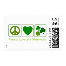 Peace, Love and Shamrocks Stamp