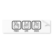 Peace Love and Shocker Bumper Stickers