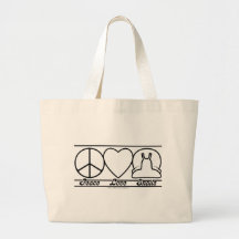 Peace Love and Snails Canvas Bag