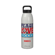 Peace, Love and Soccer Liberty Bottle water bottles