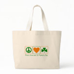 Peace, Love and St. Patrick's Day bags