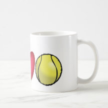 Peace Love and Tennis Coffee Mugs