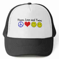 Peace Love and Twins hats by Scrappintwins Peace Love and Twins hats