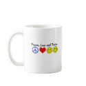 Peace Love and Twins mugs by Scrappintwins Peace Love and Twins mugs