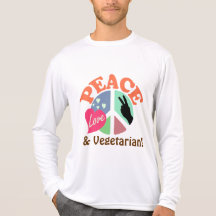 Peace Love and Vegetarian T Shirts