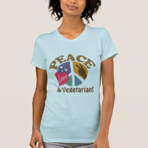 Peace Love and Vegetarian Tshirt