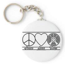 Peace Love and Vinyl Keychain