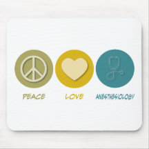 Peace Love Anesthesiology Mouse Mats