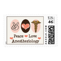Peace Love Anesthesiology Stamps