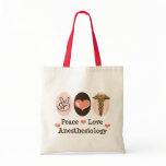 Peace Love Anesthesiology Tote Bag