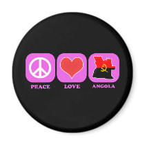 Peace Love Angola Refrigerator Magnets