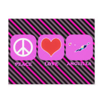 Peace Love Anguilla Post Cards
