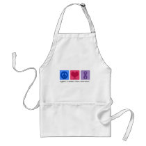 Peace Love Animal Abuse Aprons