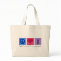 Peace Love Animal Abuse Tote Bag