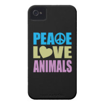 Peace Love Animals iPhone 4 Case-Mate Cases