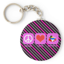 Peace Love Antigua Keychain