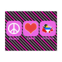 Peace Love Antigua Postcards