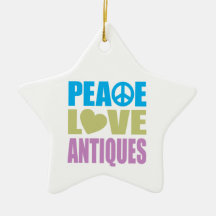Peace Love Antiques Christmas Tree Ornament