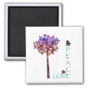 Peace, Love, Apple Tree magnet