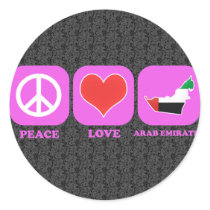 Peace Love Arab Emirates stickers by coolcountry Peace Love Arab Emirates stickers