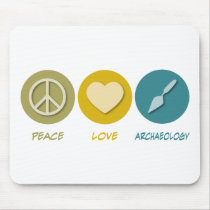 Peace Love Archaeology Mouse Mat