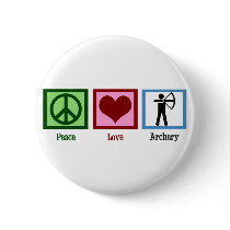 Peace Love Archery Pinback Button