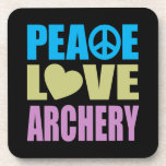 Peace Love Archery Coaster