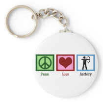 Peace Love Archery Keychains