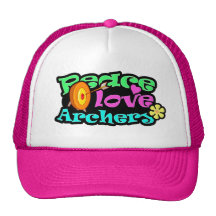 Peace, Love, Archery Mesh Hat