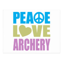 Peace Love Archery Postcards