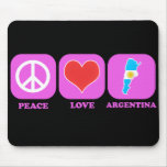 Peace Love Argentina Mousepads