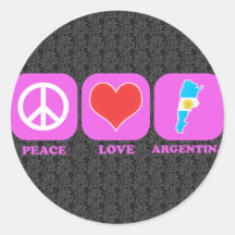 Peace Love Argentina Sticker