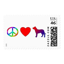 Peace Love Argentine Dogos Stamps
