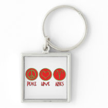 Peace Love Aries Key Chains