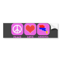 Peace Love Armenia bumper stickers