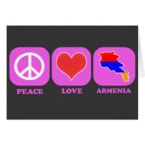 Peace Love Armenia Greeting Card
