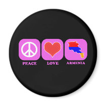 Peace Love Armenia Magnets