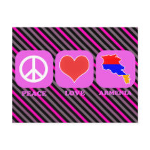 Peace Love Armenia Postcard