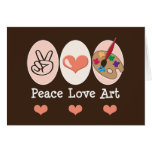 Peace Love Art Blank Card